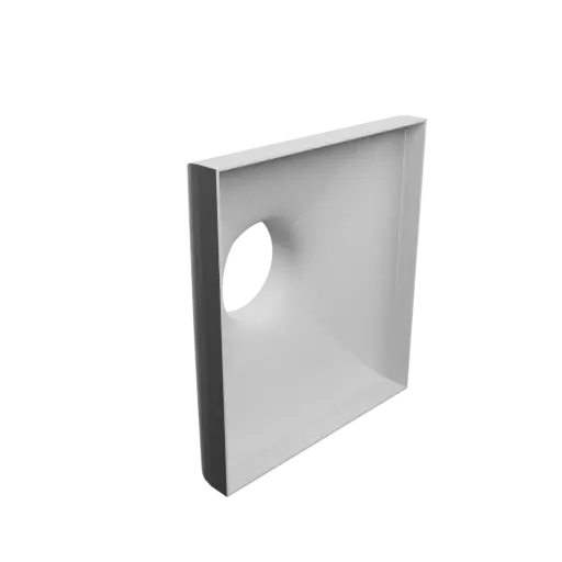 Round-to-Rectangular Tube Adapter STL file ⌀100 mm to 240×270 mm, thickness 2 mm