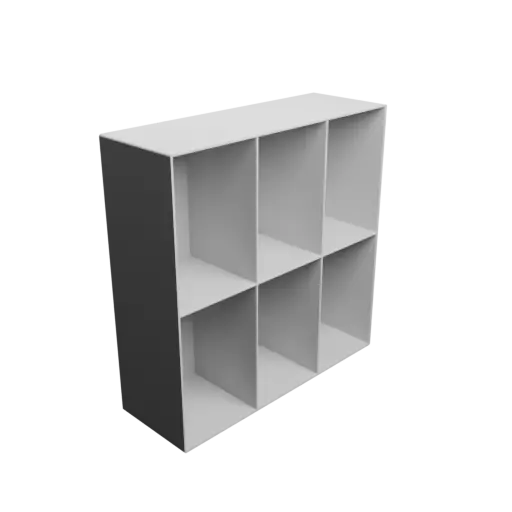 Small parts organizer with 6 drawers 76×119×80 mm STL 3D file, thickness: 2 mm