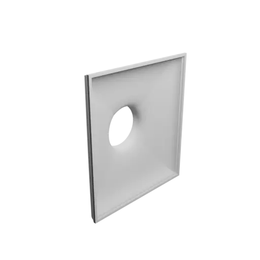 Round-to-Rectangular Tube Adapter STL 3D file ⌀98 mm to 240×270 mm, thickness 5 mm