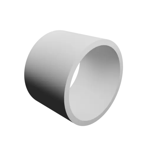 hollow tube STL 3D file OD 36 mm, ID 31.5 mm, length 25 mm