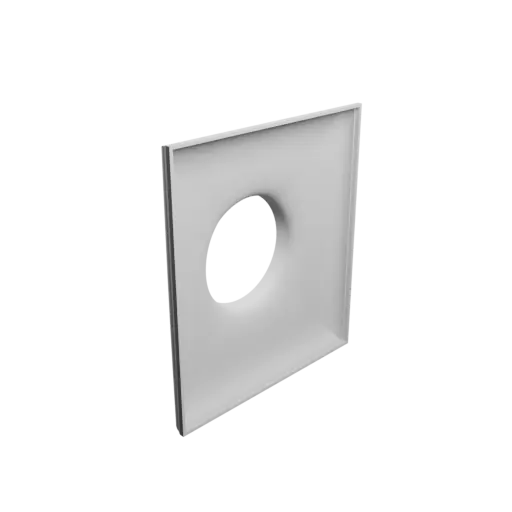 Round-to-Rectangular Tube Adapter STL file ⌀123 mm to 240×270 mm, thickness 3 mm