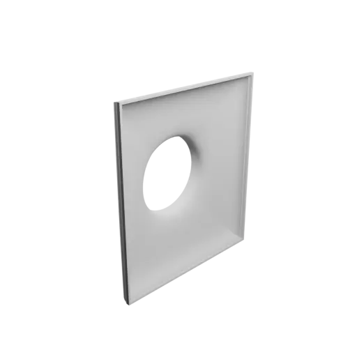 Round-to-Rectangular Tube Adapter STL file ⌀122 mm to 240×270 mm, thickness 3 mm