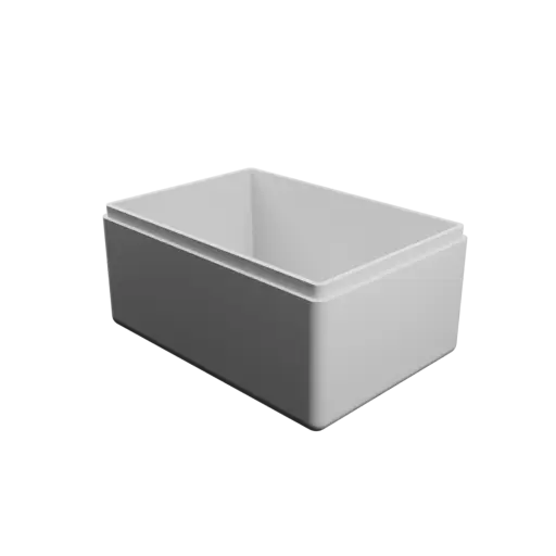 rectangular-base box with lid STL file – 101×71×50 mm, wall thickness 3 mm