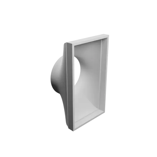 Round-to-Rectangular Tube Adapter STL file ⌀65 mm to 65×120 mm, thickness 3 mm