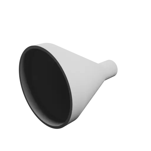 Tubing adapter STL 3D file ⌀ 60–15 mm (Length: 65 mm)