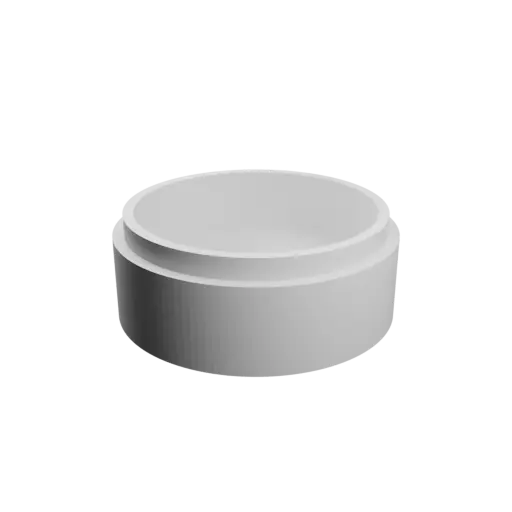 Round box with lid STL 3D file ⌀ 66 mm - Height: 30 mm, Shell: 5 mm