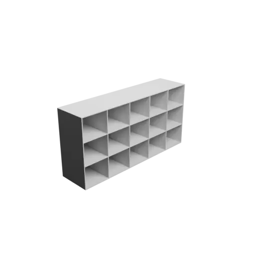 Small parts organizer with 15 drawers 120×100×150 mm STL file, thickness: 3 mm